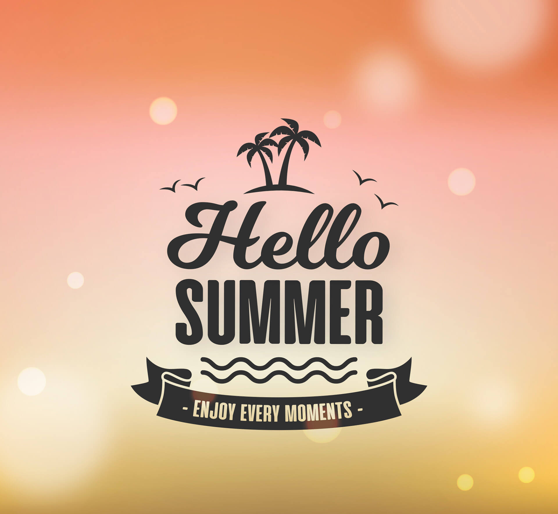Hello Summer illustration design