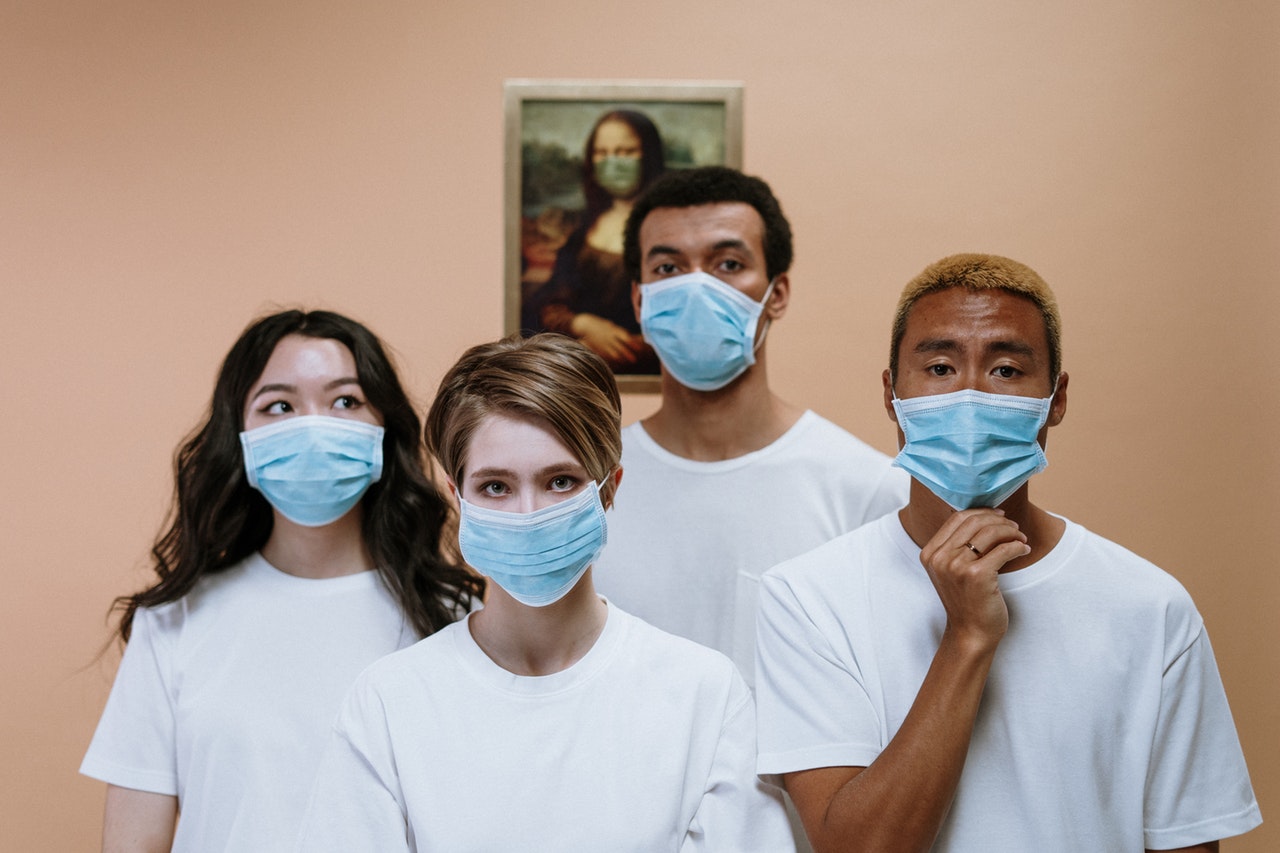 group of people wearing face mask