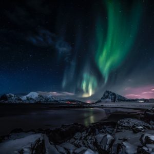scenic photo of aurora during evening